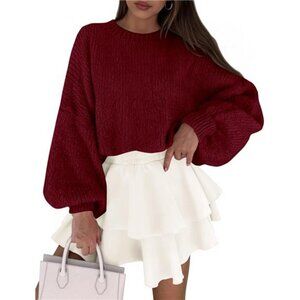 Sweaters for Women 2026 Fall Chunky Knit Long Sleeve Crew Neck